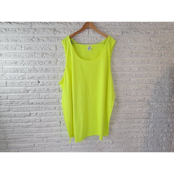 Pro Club Mens Shirt 5XL Tank Long Fluorescent Yellow Activewear YEL25E - Picture 1 of 7